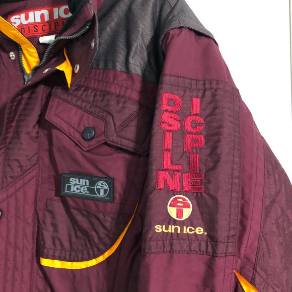 Vintage Sun Ice Conv. Ski/Snow Jacket/Vest/Hood-Sz L - Picture 4 of 15